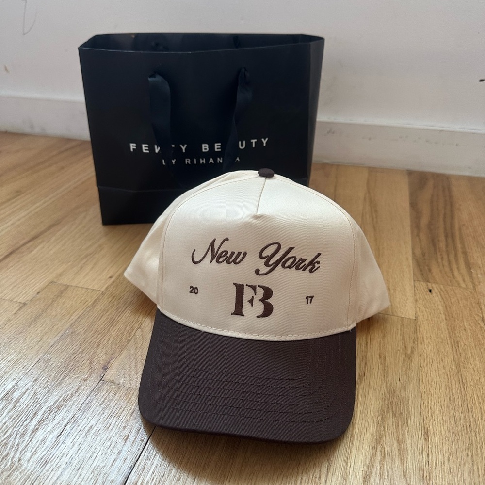 Fenty Beauty New York Hat - Cream and Brown (Limited Edition from NYC Café)